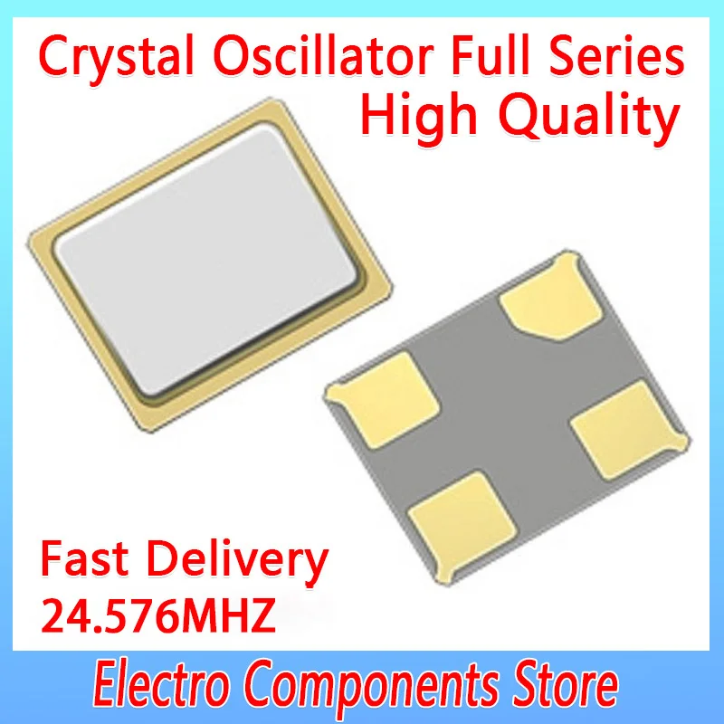 10PCS/Lot SMD Passive Crystal Oscillator 4Pin 2520 24.576mhz 24.576MHz 24.576M 24.576 Quartz Crystal Resonator 2.5*2.0mm