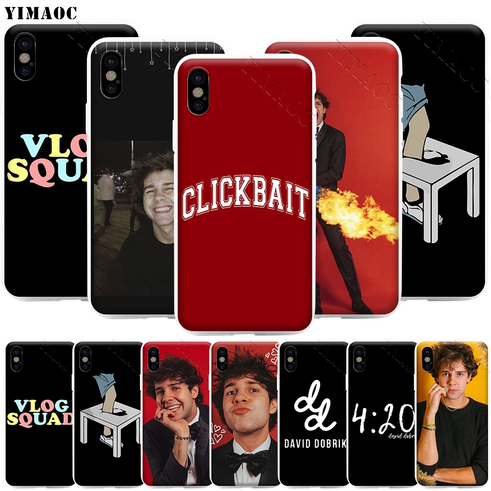 Чехол для телефона YIMAOC David Dobrik Clickbit iPhone 11 Pro XS X XR Max 8 7 6 6S Plus SE 5S | Мобильные телефоны