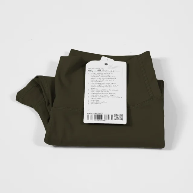 Lulu Classic2.0 High Waist Yoga Leggings Fitness Women Sports Pants Tight Athletic High-rise Buttery Soft Gym Clothe Custom Logo Army Green