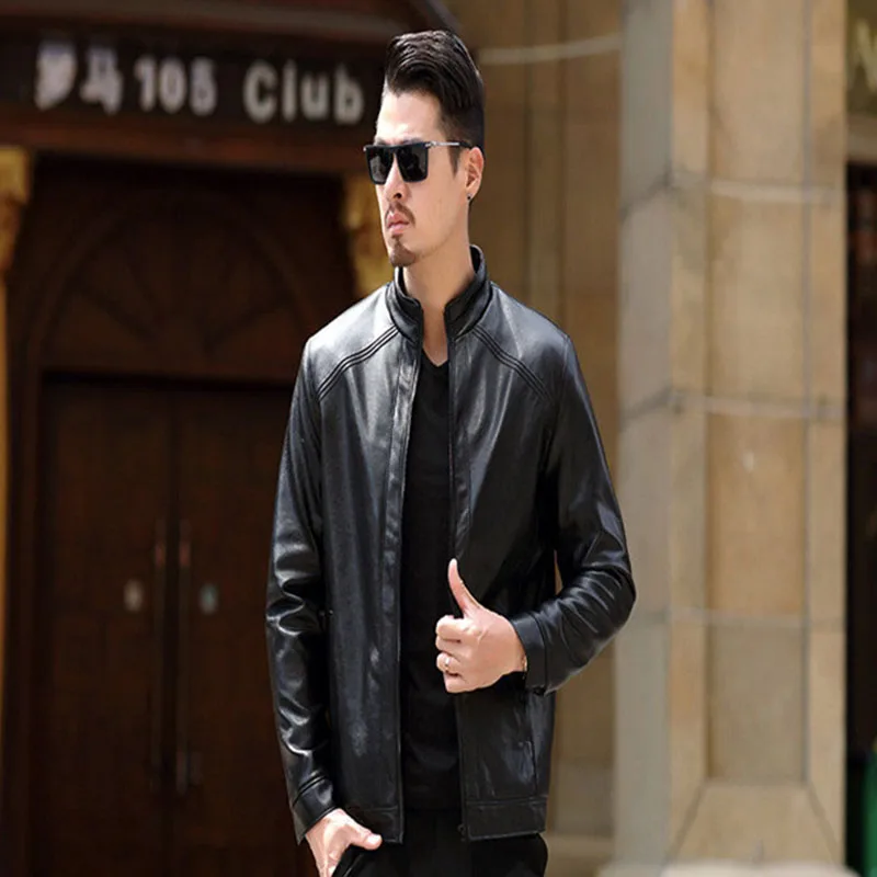 Flash Sale Top Quality Leather Jacket Men Fashion Vintage Steam Punk Motorcycle Biker Jacket Male Zippers Coats Plus Size Veste Cuir Homme