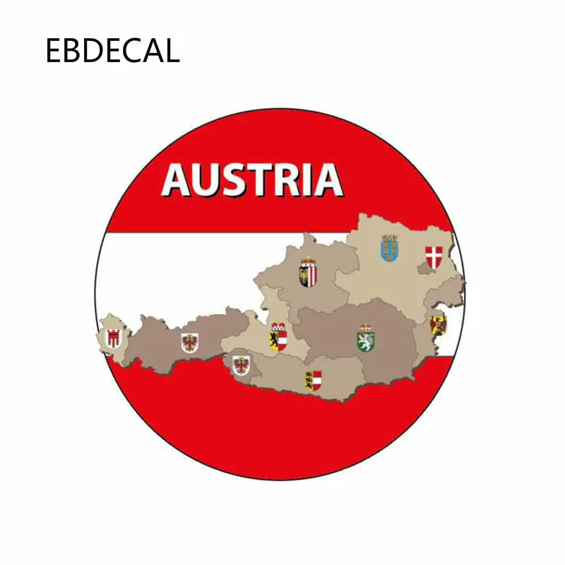 Ebdeckle Австрия Карта Флаг для Авто/бампер/окно/наклейка на стену стикеры наклейки DIY Декор CT11591