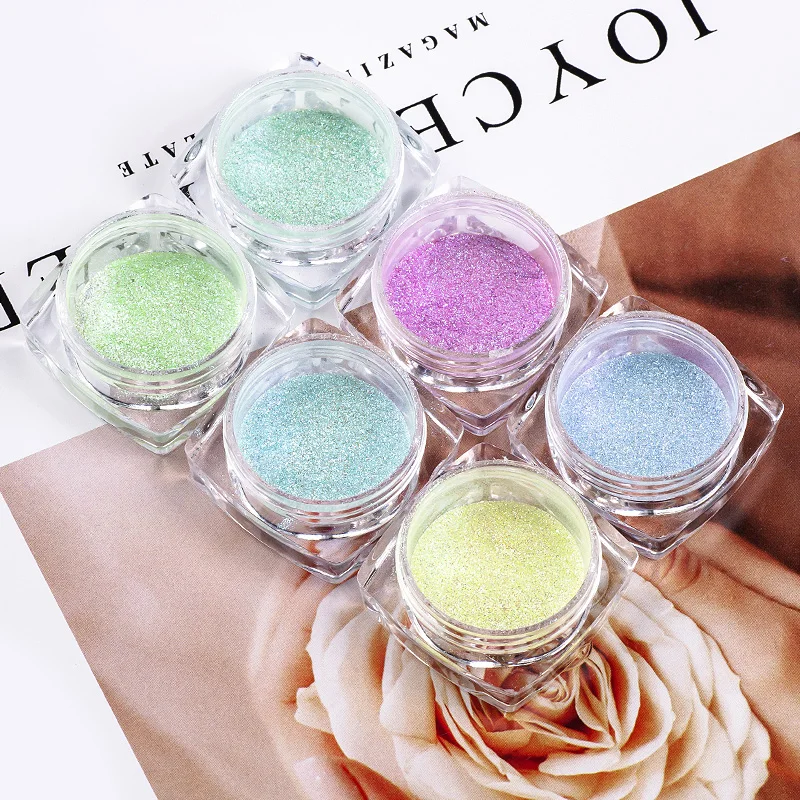 

Multicolor Beautiful Dipping Nail Powders Base Coat Gradient Nail Natural Color Nail Art Decorations 6 Colors Nail Glitter