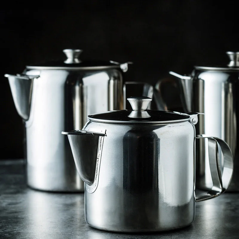

Portable Coffee Pot Coffee Kettle Stainless Steel Tea Maker For Coffee Serve Milk Pitcher Barista Espresso Percolator Tool