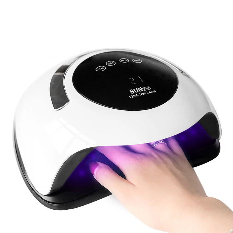 

SUN BQ5T 120W UV LED Lamp Nail Dryer Manchine LCD Display LED Dryer Nail Lamps Curing Gel Polish Auto Sensing Lamp For Nails New