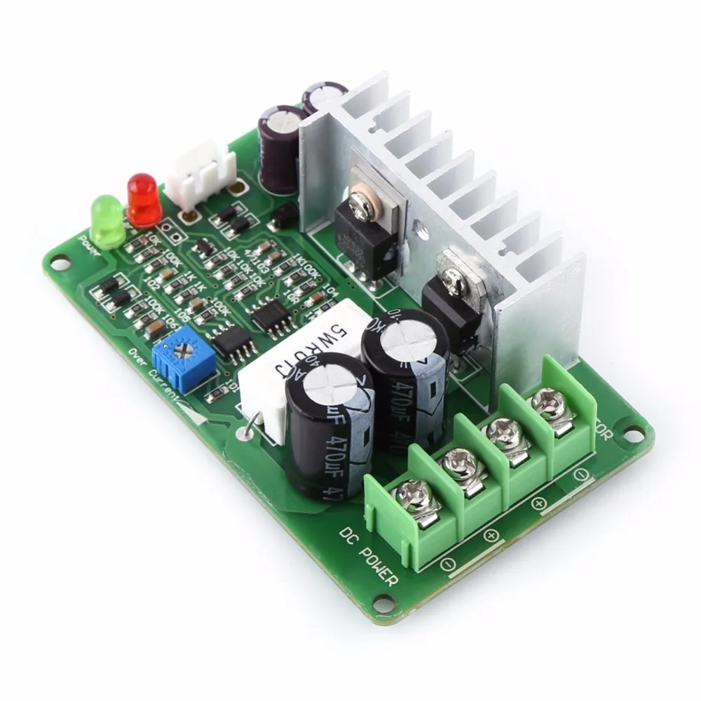 Двигатель постоянного тока Скорость Регулятор 12 V/24 V/36 V 15A ШИМ двигатель Скорость контроллер потенциометр устройство защиты от перегрузки двигателя Скорость регулятор
