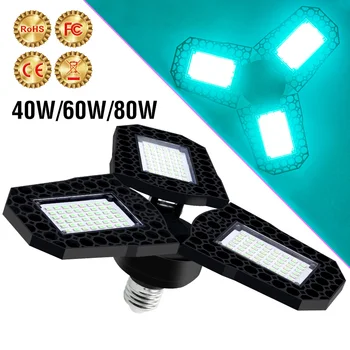 

Ultraviolet LED Bulb E27 UV LED Lamp 80W 60W 40W LED Light UVC Germicidal Lamp E26 Deformable Garage Light Sterilizers Bulb 220V