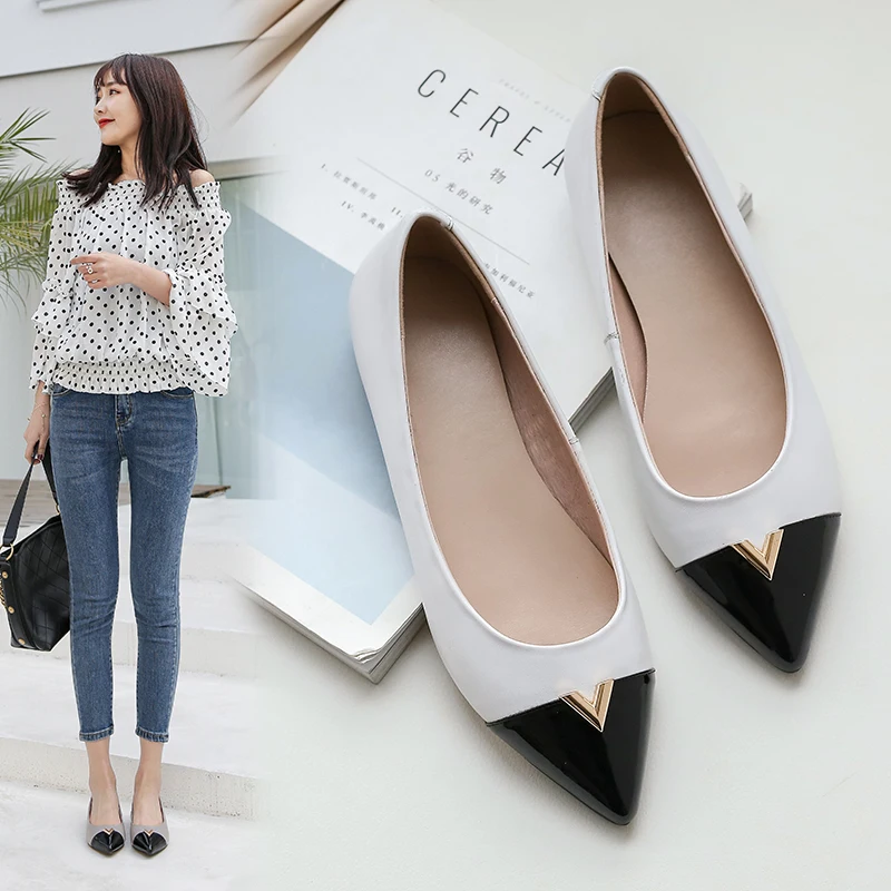 

INS women pumps Natural leather 22-24.5cm ladies shoes Internet celebrity single shoes Fashionable wild pumps Low-heeled