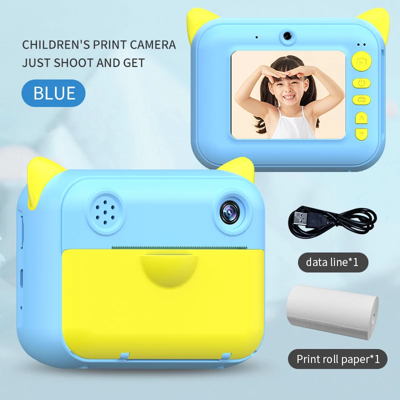 best small digital camera Kid Instant Print Camera Child Photo Camera Digital 2.4 inch Screen Children's Camera Toy For Birthday Christmas Gift digital cameras for sale Digital Cameras