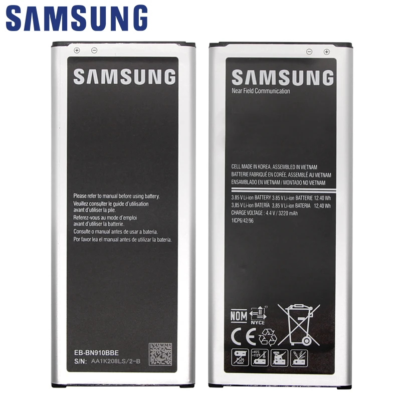 Аккумулятор для телефона SAMSUNG оригинальный 3220 мАч Samsung Galaxy Note 4 N910 N910F N910A N910V N910P N910T