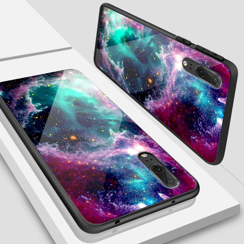 Чехлы из закаленного стекла для huawei Enjoy 9s Mate20 Lite Pro Nova 2 3i 4 P Smart+ P20 P30 Honor Play Star противоударный защитный чехол - Цвет: W364
