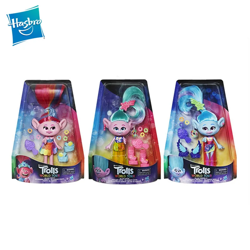 

TROLLS WORLD TOUR Trolls Anime Figure Magic Hair Elf Fashion Series Poppy Dress Up Doll Toys for Children Girl Birthday Gifts