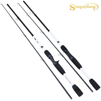 

Sougayilang 2 Sections Carbon Spinning/Casting Fishing Rod Ultralight Weight Fishing Pole Travel Rod Fishing Tackle Pesca