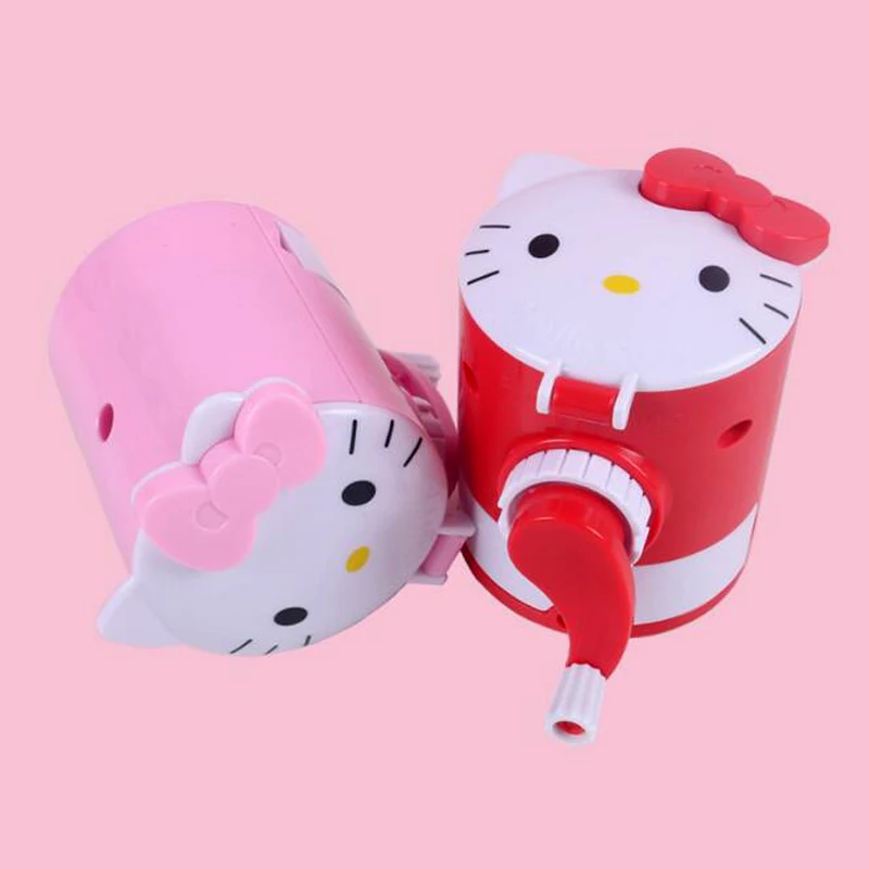 Новинка, креативная ручная точилка для карандашей hello kitty, мультифункциональная зеркальная точилка для карандашей, подарок для студенток