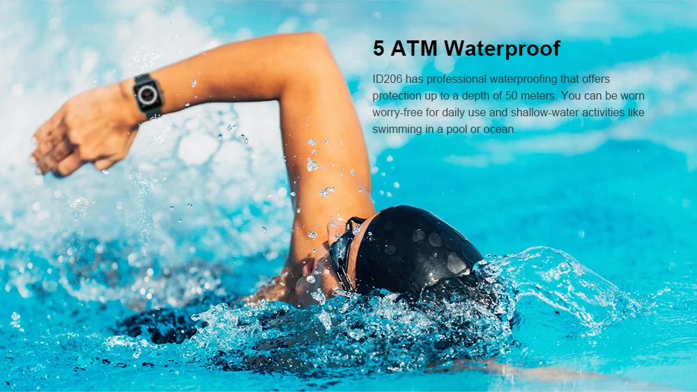 Letscom ID206 Fitness Smart Watch 