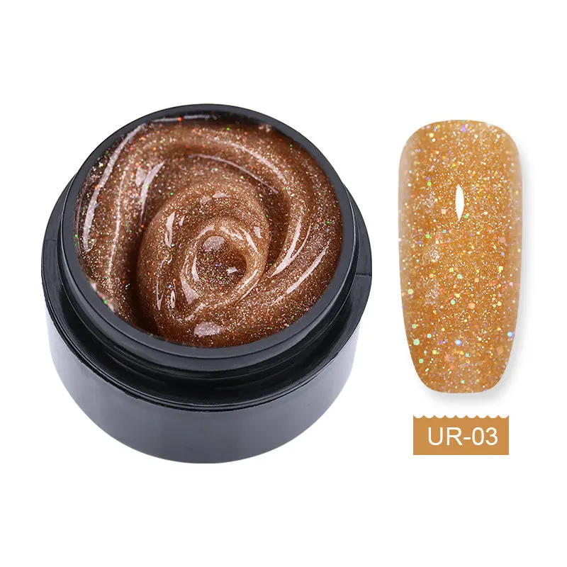 Слоновая кость UR SUGAR 15 мл блеск термальный гвоздь поли скульптурный УФ-гель Кристалл Гель для наращивания ногтей быстрое наращивание пальца ногтей гель - Цвет: Слоновая кость
