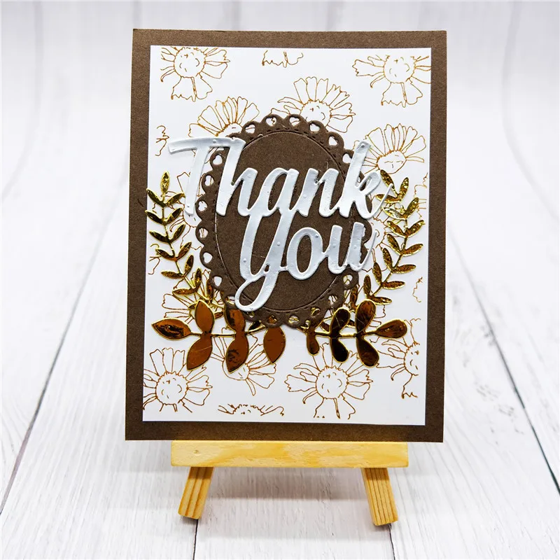

Naifumodo Letter Thank You Metal Cutting Dies for Card Making Scrapbooking Dies Embossing Cuts Stencil Craft New 2019 Dies