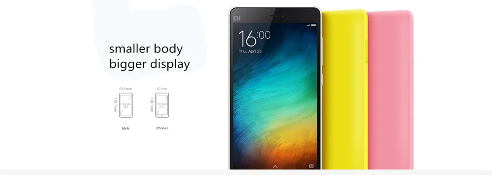 Глобальная версия Xiaomi Mi 4i M4i Snapdragon 615 2 Гб 16 Гб Смартфон Восьмиядерный 5," 1080 P 3120 мАч 13 МП камера мобильный телефон