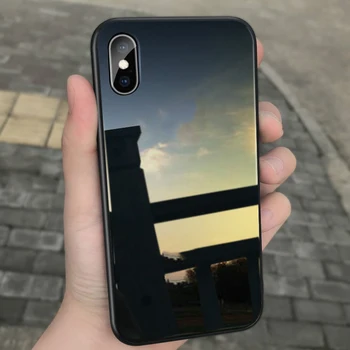 

Luxury Tempered Glass Phone Cases For iPhone 7 8 6 6s Plus Glass Back Silicone Shockproof Cover For iPhone 11 Pro X XR XS MAX