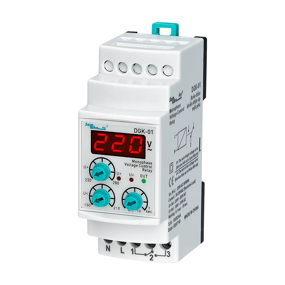 Samwha-digital Sobretensão e Subtensão Proteção Relé Mono Fase Dsp Dgk01 220v ac