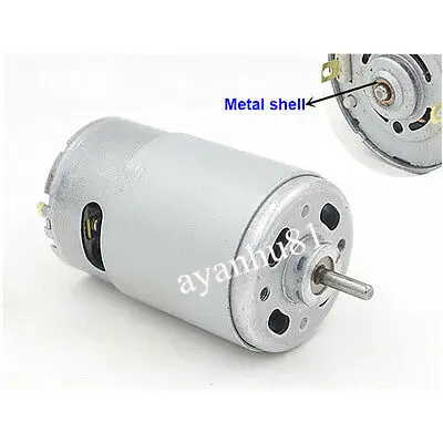 DC 12V JOHNSON 550 DC Motor 3.175mm High Speed High Power for Electric Tool Toy 