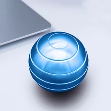 Gyroscope rotatif anti stress en alliage d'aluminium pour adulte, jouet de bureau cinétique, toupie ronde de décompression en métal, cadeau,