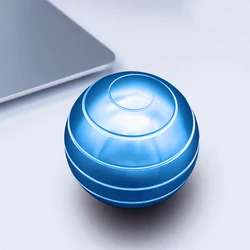 Gyroscope rotatif anti stress en alliage d'aluminium pour adulte, jouet de bureau cinétique, toupie ronde de décompression en métal, cadeau, 