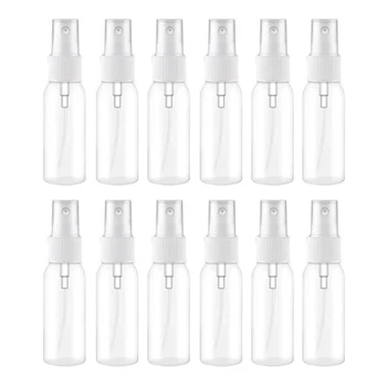 

12Pcs 30Ml Fine Mist Clear Spray Bottles Refillable Empty Plastic Travel Bottle for Essential Oils, Perfumes, Ect