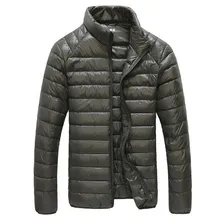 Осенне-зимняя куртка на утином пуху Ультралегкая Мужская куртка водонепроницаемая пуховая парка модная мужская верхняя одежда с воротником Размер 5XL