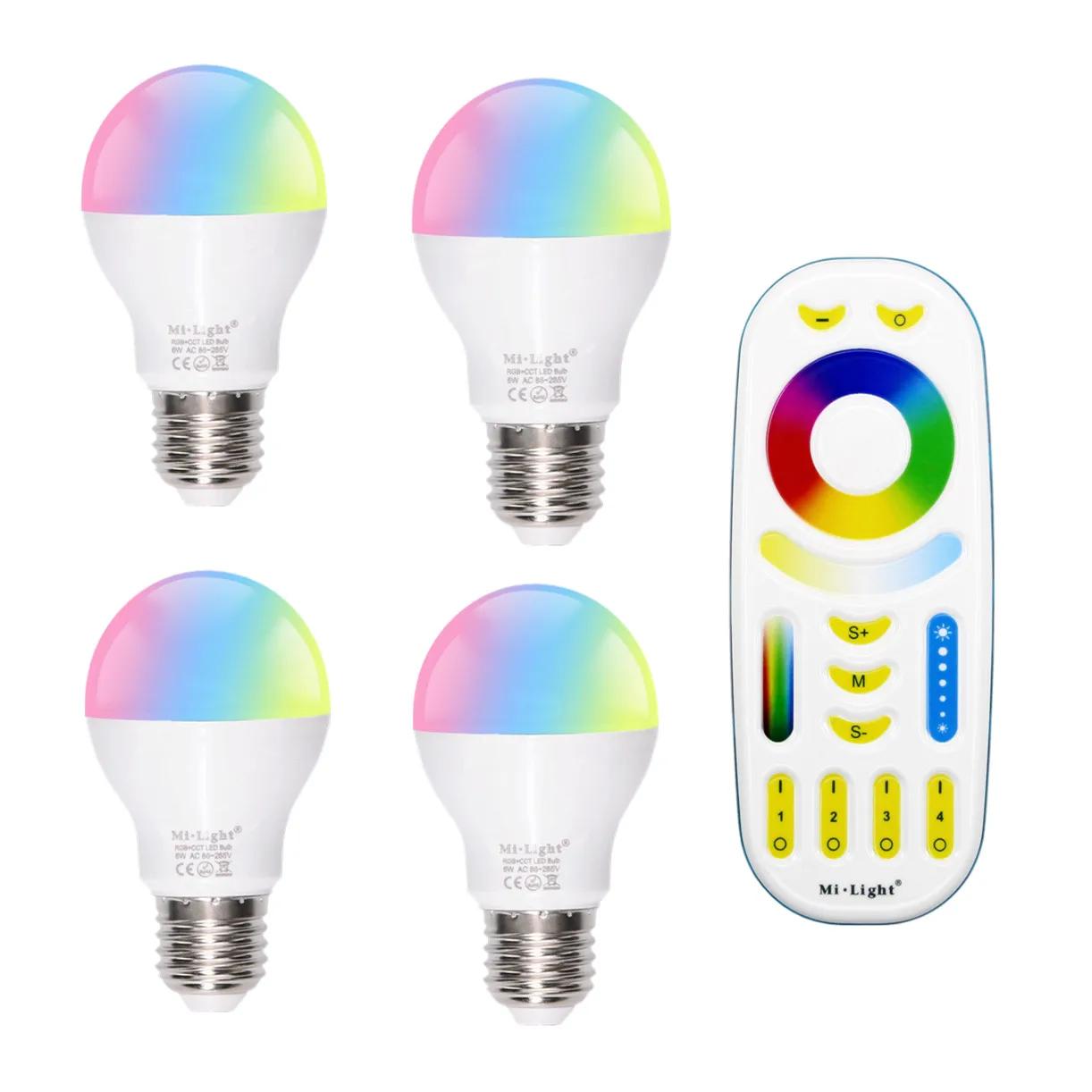 

Mi светильник Светодиодная лампа E27 6 Вт RGB + CCT Mi светильник Светодиодная лампа AC 85-265 в 2,4 ГГц RF Wi-Fi Смарт-лампа с дистанционным управлением ночное освещение