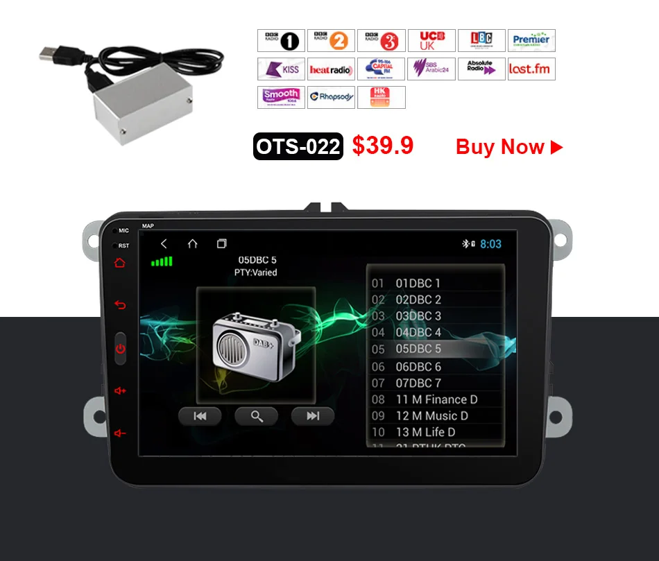 Sale Ownice K1 K2 K3 Android 9.0 hand free bluetooth Universal 2 Din Car Radio GPS for Volkswagen/Skoda/Seat 35