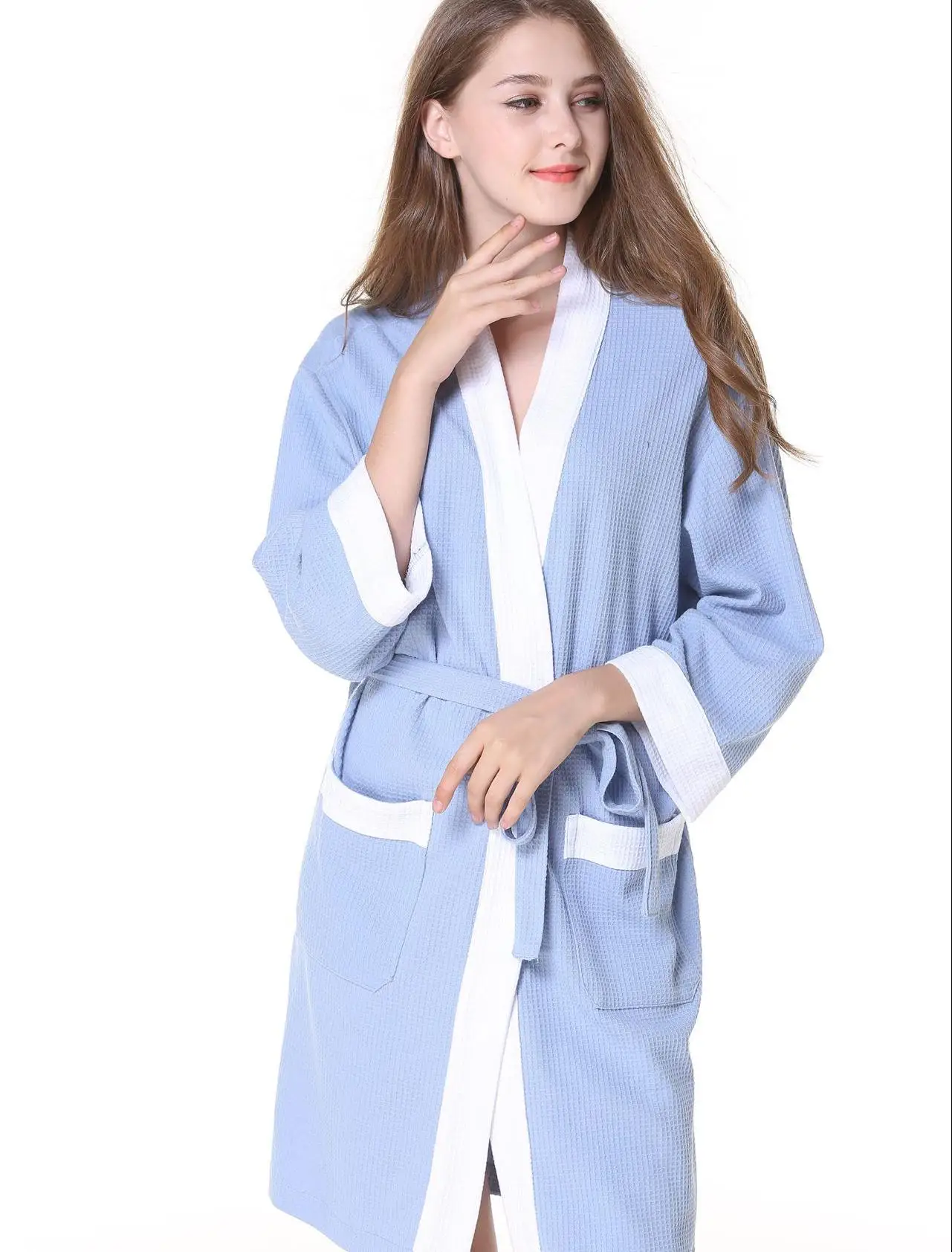 custom pajama pants Cotton Waffle Men Kimono Bathrobe Gown Sleepwear Couple Black Robe Nightwear Loose Casual Sauna Yukata Spring Summer Home Wear red pajama pants