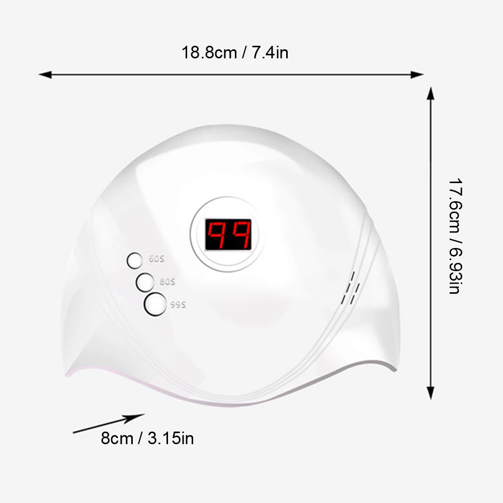 

36W Smart LED UV Nail Lamp with LCD Screen USB Charging Nail Dryer Curing Lamps Intelligent Fingernail Toenail Gel Curing Tool