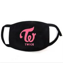 Imixlot 1 шт. унисекс с буквенным принтом хлопковый половина лицевая маска с замком молнией в Корейском стиле Группы дважды Противопылевой респиратор зимние намордник