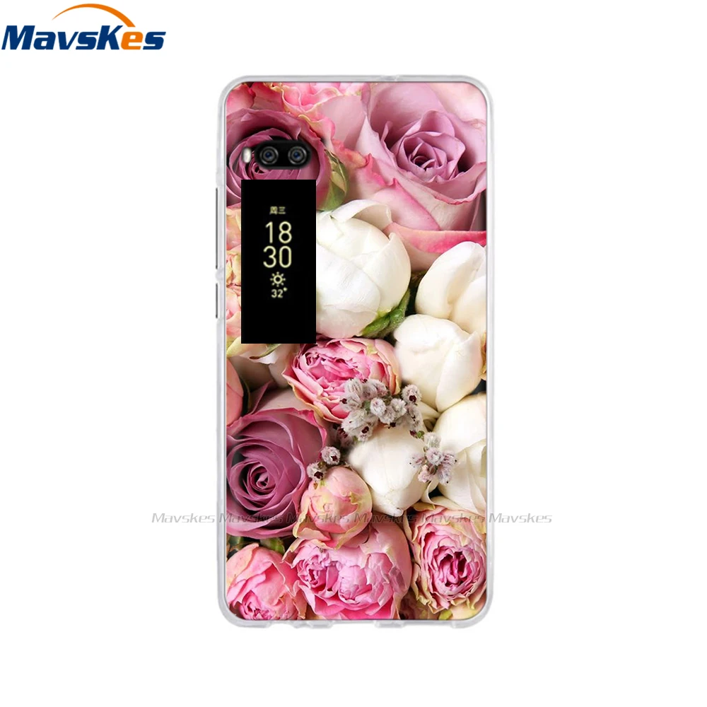 For Meizu Pro 7 Case 5.2" Fundas Coque Back Cover For Meizu Pro 7 Plus 5.7" Phone Cases Soft TPU Painted Silicone Bumper Shell 