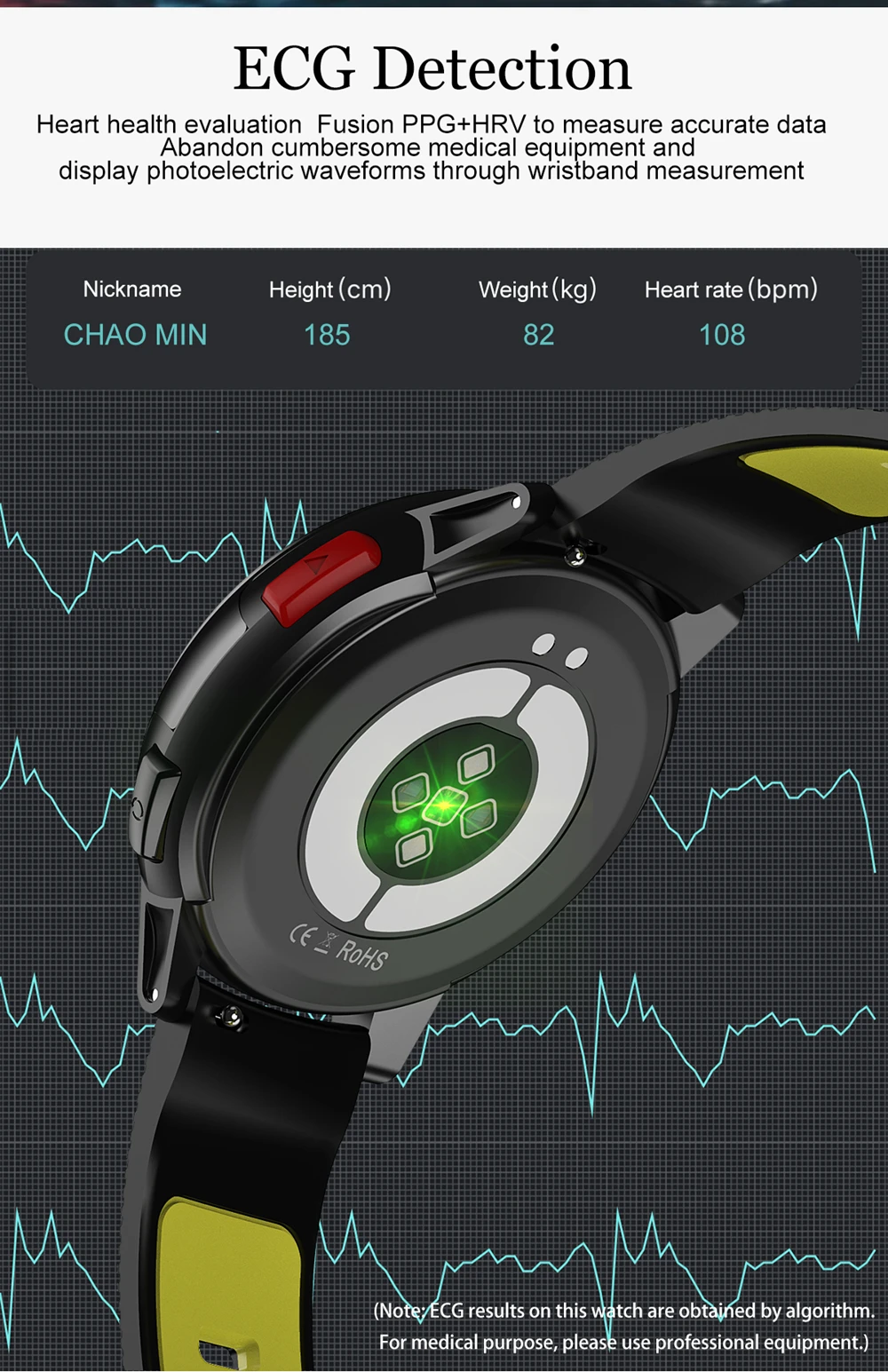 LOKMAT Bluetooth Смарт-часы для мужчин фитнес-трекер PPG+ ЭКГ монитор сердечного ритма музыка 5ATM водонепроницаемые спортивные Смарт-часы для ios