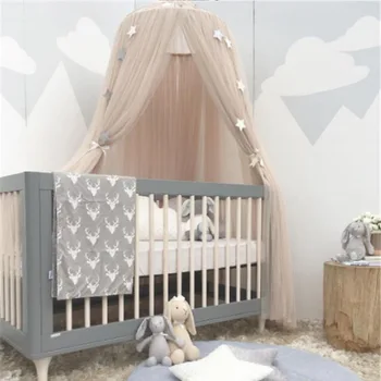 

New mosquito net children's crown baby three open door dream mosquito net shooting baby