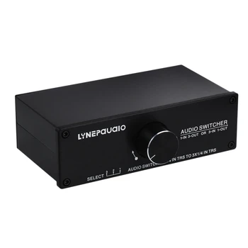 

Lynepauaio Audio Switcher 1 Input 3 Output Or 3 Input 1 Output Stereo Speaker Switch 1/4 Trs 6.35Mm Input And Output Interface