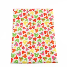 50*145 см Полиэстеровая хлопковая ткань с изображением мультяшных животных и мышей для детской ткани, домашний текстиль для лоскутного шитья, алгодонская ткань, c2433