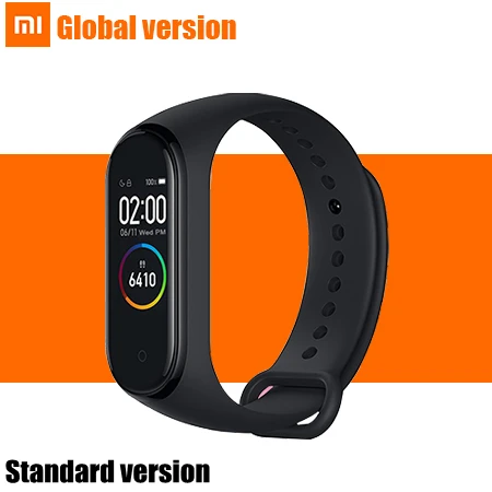 Xiaomi mi браслет 4 Смарт Браслет mi Band 4 глобальная версия браслет OLED экран 50 м водонепроницаемый ремешок 4 Часы трек - Цвет: Mi Band 4 Global