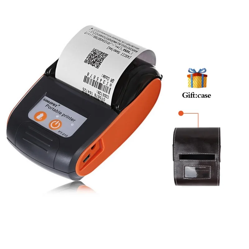 

GOOJPRT PT-210 58mm mini bluetooth thermal receipt printer support android ios windows devices