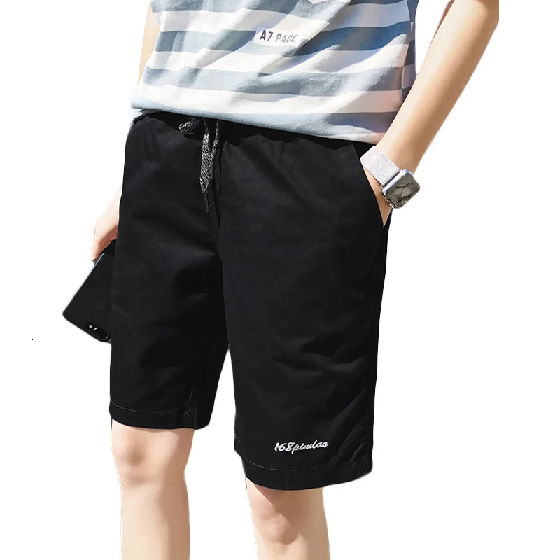 

Shorts Men Casual Men Short Breathable Cotton Slim Bermuda Masculina Surfings Beach Short Trouser Knee Length Board Shorts