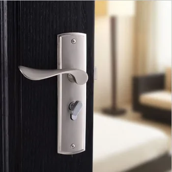 

Stainless steel wire-drawing indoor door lock European door handle handle lock bedroom door lock