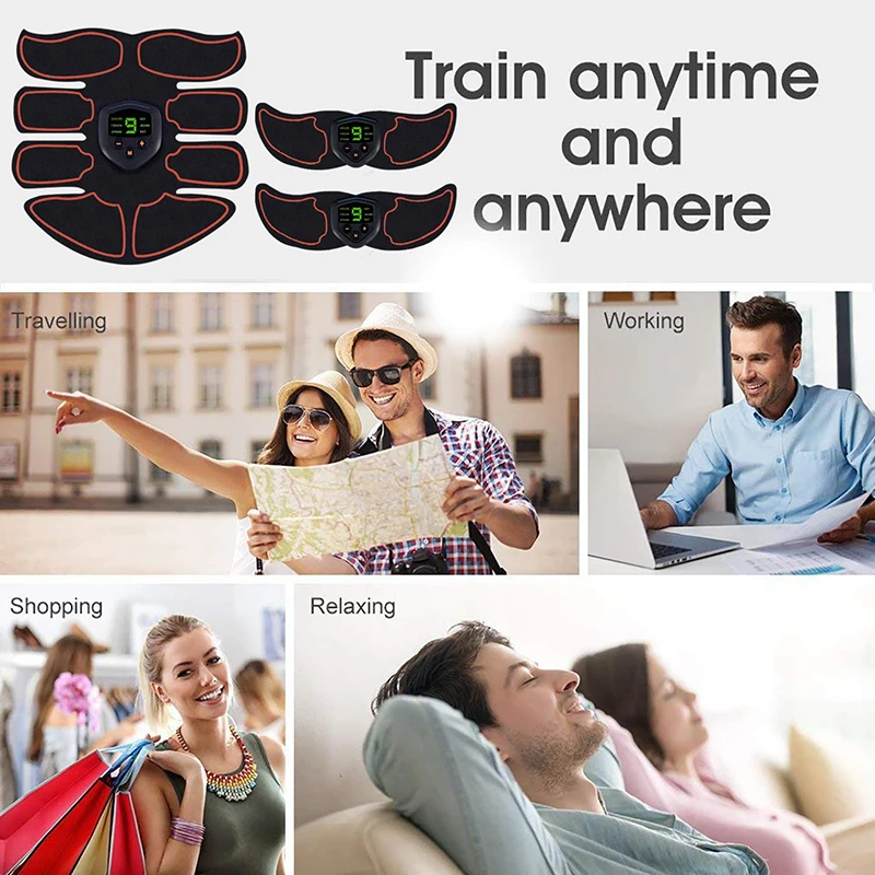 ABS Stimulator Muscle Toner EMS Abdominal Toning Belt Training Body Fitness Shaping Muscle Stimulator Men Women Arm Leg Trainer
