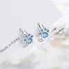 XIYANIKE 925 Sterling Silver New Fashion Cute Cat Paw Stud Earrings for Women Creative Blue Zircon Party Jewelry Prevent Allergy ► Photo 3/6