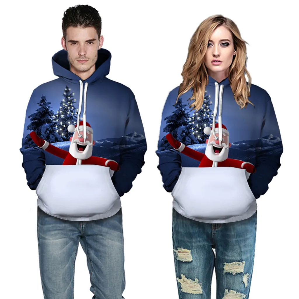 

Couple's Oversize Sweatshirts 2019 Autumn Spring 3D Christmas Long Sleeve Hoodies Sweatershirt Plus Size Suéter de invierno#20