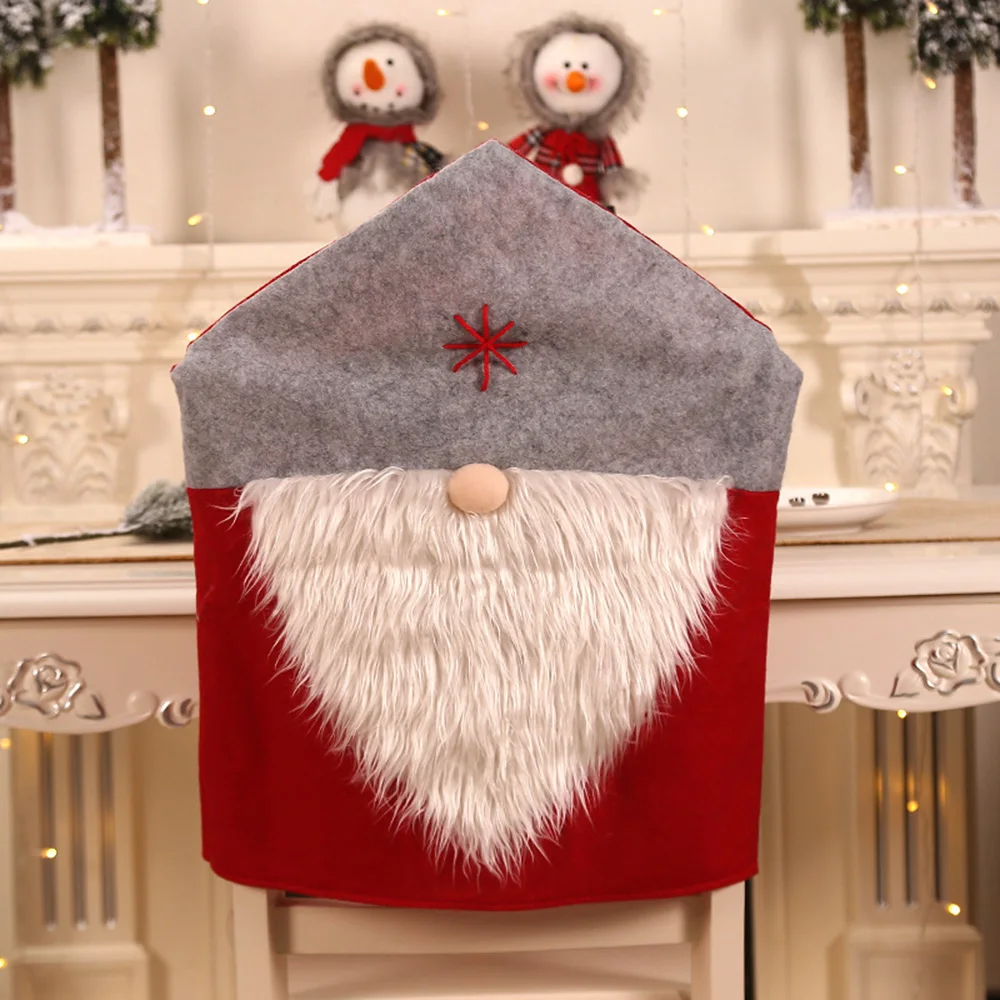  Merry Christmas Chair Cover Dinner Dining Table Decoration Supplies For Home Restaurant Chair Cover