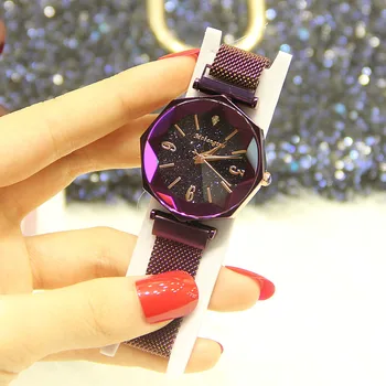 

New Style Genuine Product Ladies' Watch Fashion Waterproof Suction Magnet Mesh