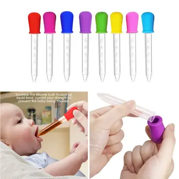 

8 Pcs Baby Dropper Medicine Feeder Silicone Pipette Liquid Food Dropper 5ML