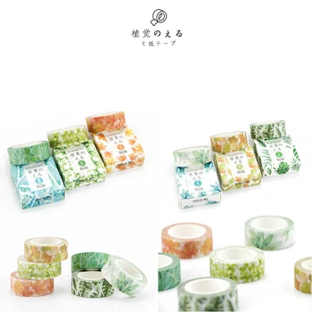 

Cute Garden Plants Flowers Paper Tape Succulent Cherry Apricot Decorative Adhesive Masking Tape Diary Album Sticker Stationary