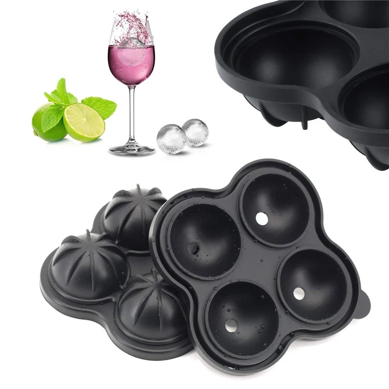 4 полостная силиконовая форма для льда многофункциональная коктейлей виски